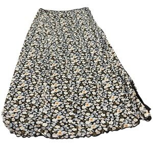 Originality Floral Flowy Maxi Skirt, Size XS Y2K flowy, boho, hippie lagenlook